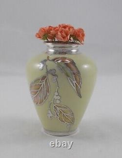 Rare Art Nouveau Vase en Porcelaine Avec 1000/1000 Silberummantelung #6