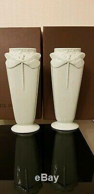 Rare Paire De Vase Libellule art Nouveau De La Maison Christofle, Gallia 31 Cm