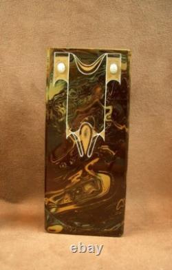 Rare Paire De Vases Art Nouveau Verre Lithyalin De Josef Riedel