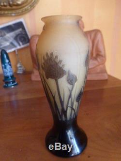 Rare Petit Vase Balustre Paul Nicolas D Argental Pate De Verre Art Nouveau