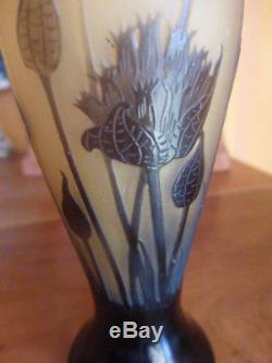 Rare Petit Vase Balustre Paul Nicolas D Argental Pate De Verre Art Nouveau