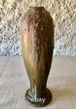 Rare VASE Bouteille Art Nouveau en GRÈS Signé J. MOUGIN 337 et en creux 202 P