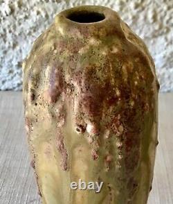 Rare VASE Bouteille Art Nouveau en GRÈS Signé J. MOUGIN 337 et en creux 202 P