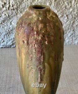 Rare VASE Bouteille Art Nouveau en GRÈS Signé J. MOUGIN 337 et en creux 202 P