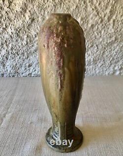 Rare VASE Bouteille Art Nouveau en GRÈS Signé J. MOUGIN 337 et en creux 202 P