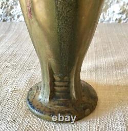 Rare VASE Bouteille Art Nouveau en GRÈS Signé J. MOUGIN 337 et en creux 202 P