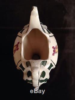 Rare Vase Art Nouveau en Barbotine Signé Clairefontaine Segonite à Restaurer