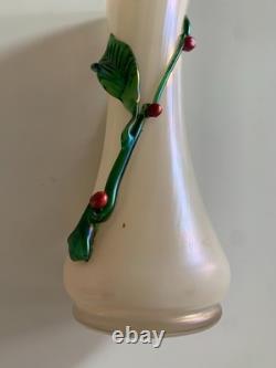 Rare Vase De Leopold Bauer & Loetz Art Nouveau Viennois 1900