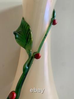 Rare Vase De Leopold Bauer & Loetz Art Nouveau Viennois 1900