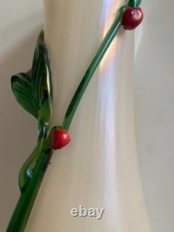 Rare Vase De Leopold Bauer & Loetz Art Nouveau Viennois 1900