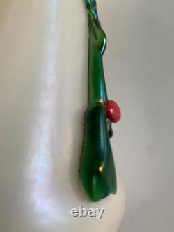Rare Vase De Leopold Bauer & Loetz Art Nouveau Viennois 1900