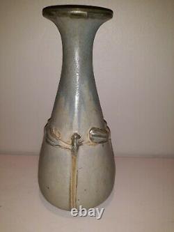Rare Vase art nouveau signé Denbac Decor Libellule