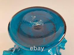 Rare coupe à pied compotier baguier verre émaillé vase Clichy Legras Art Nouveau