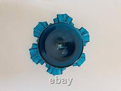 Rare coupe à pied compotier baguier verre émaillé vase Clichy Legras Art Nouveau