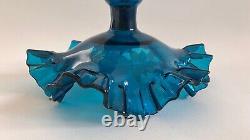 Rare coupe à pied compotier baguier verre émaillé vase Clichy Legras Art Nouveau