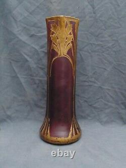 Rare magnifique ancien très grand vase époque art nouveaux 1900 legras