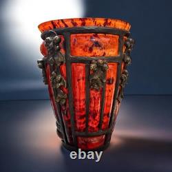 Rare vase Art Nouveau signé Daum Nancy & Louis Majorelle circa 1900