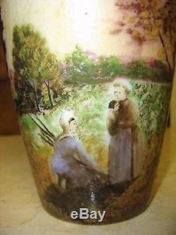 Rare vase Gauthier époque Gallé, Daum, Legras art nouveau