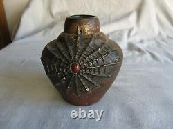 Rare vase Josef Strnact Teplitz Art nouveau décor à la toile d'araignée app 1920