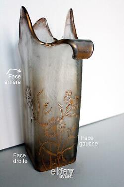 Rare vase Legras signé St. Denis France Art Nouveau