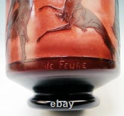 Rareté Daum Nancy Art Nouveau Vase Georges De Feure France Um 1920