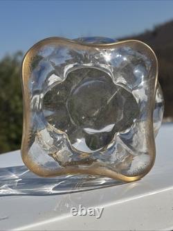 Ravissant Vase En Cristal Art Nouveau Émaillé Or Legras, Daum, Baccarat