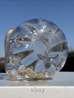Ravissant Vase En Cristal Art Nouveau Émaillé Or Legras, Daum, Baccarat