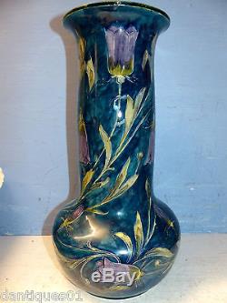 Stunning Large Early Morris Ware Vase George Cartlidge Art Nouveau Design Rare