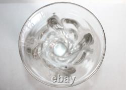 SUPERBE GRAND VASE TORSADE EN CRISTAL EPOQUE ART NOUVEAU XXe, 22x16cm 2,2KG TTBE