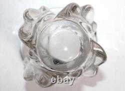 SUPERBE GRAND VASE TORSADE EN CRISTAL EPOQUE ART NOUVEAU XXe, 22x16cm 2,2KG TTBE