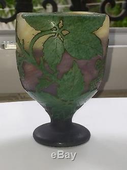 Superbe Vase Daum Pate De Verre Art Nouveau Art Deco Nancy