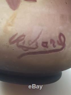 SUPERBE VASE PAR RICHARD PATE DE VERRE ART NOUVEAU ART DECO LOETZ ETLING