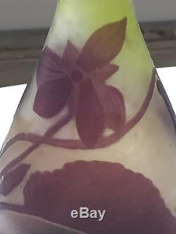 SUPERBE VASE PAR RICHARD PATE DE VERRE ART NOUVEAU ART DECO LOETZ ETLING