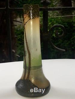 Superbe Vase Pate De Verre Art Nouveau Legras Pantin Art Deco