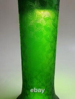 Saint Louis Grand Vase Cristal Modèle Nelly Empire à Frise Or Art NOUVEAU