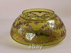 Saint Louis Petit vase Art Nouveau cristal doré à l'or signé antique 1900