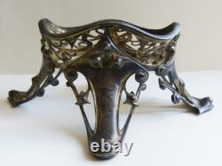 Socle de vase monture de saleron en ARGENT Art NOUVEAU vers 1900 silver