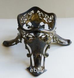 Socle de vase monture de saleron en ARGENT Art NOUVEAU vers 1900 silver