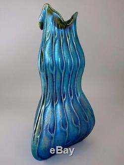 Superb 10 Inch Loetz Neptun Iridescent Glass Vase Bohemian Art Nouveau c1903 #2
