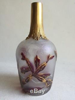 Superbe Carafe Daum Nancy Verrerie Vase Art Nouveau 1900 Victor Saglier