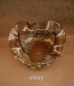Superbe Importante Coupe Vase Col Mouchoir Art Nouveau En Verre Ernest Leveillé