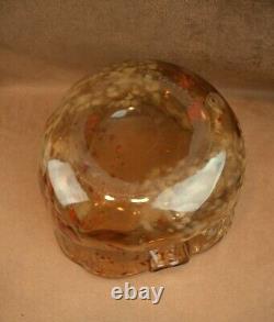 Superbe Importante Coupe Vase Col Mouchoir Art Nouveau En Verre Ernest Leveillé