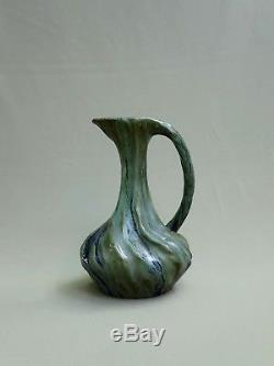 Superbe Pichet Ceramique Art Nouveau Jugendstil Vase Spina Manuf Revol Saint Uze