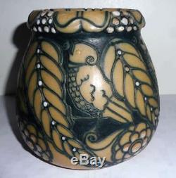 Superbe Rare Vase Gres Emaille Art Nouveau Mugello Galileo Chini Italie Italia