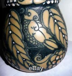 Superbe Rare Vase Gres Emaille Art Nouveau Mugello Galileo Chini Italie Italia