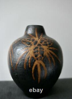 Superbe Vase Charles Greber Rare Grès Émaillé Art Nouveau Époque 1900