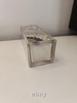 Superbe Vase Soliflore Art Nouveau Cristal Décor Floral Fait main JOSEF RIEDEL