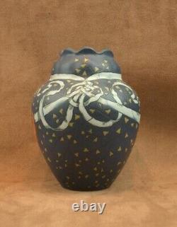 Superbe Vase Villeroy & Boch Mettlach Gres Art Nouveau A Decor De Pavots