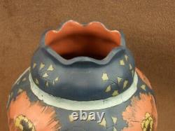 Superbe Vase Villeroy & Boch Mettlach Gres Art Nouveau A Decor De Pavots