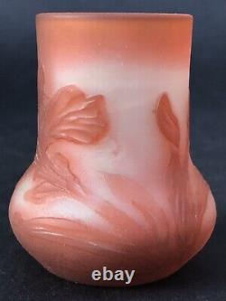 Superbe ancien VASE MINIATURE Art Nouveau signé VESSIERE NANCY no Gallé Daum